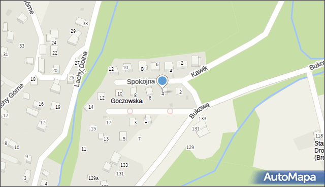 Brenna, Goczowska, 4, mapa Brenna