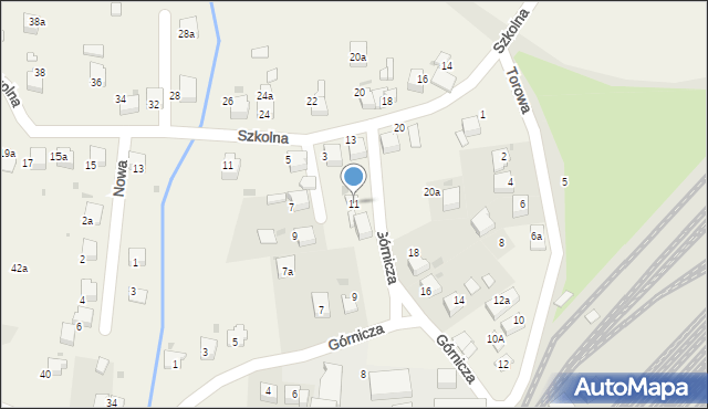 Brzezinka, Górnicza, 11, mapa Brzezinka