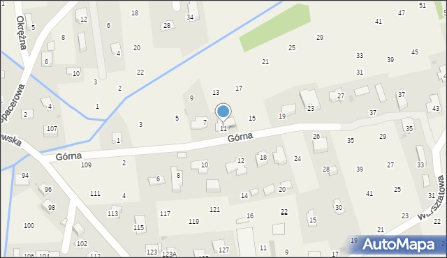 Brzozówka, Górna, 11, mapa Brzozówka