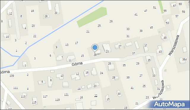 Brzozówka, Górna, 19, mapa Brzozówka