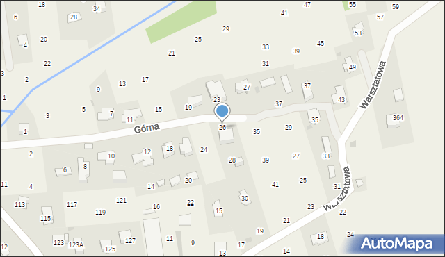 Brzozówka, Górna, 26, mapa Brzozówka