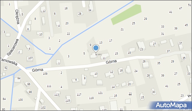 Brzozówka, Górna, 7, mapa Brzozówka