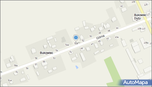 Bukowiec, Górna, 52a, mapa Bukowiec