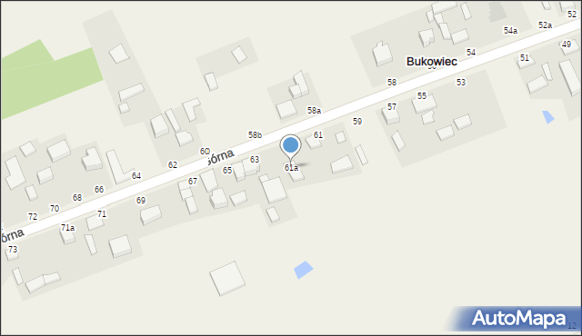 Bukowiec, Górna, 61a, mapa Bukowiec