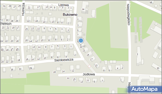 Bukowno, Górnicza, 11, mapa Bukowno