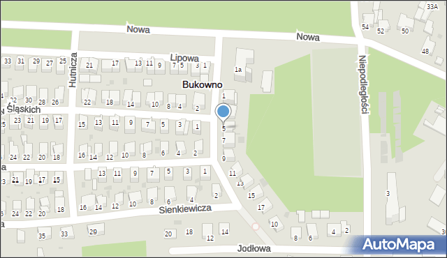 Bukowno, Górnicza, 5, mapa Bukowno