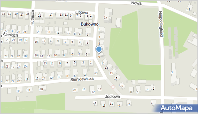 Bukowno, Górnicza, 9, mapa Bukowno