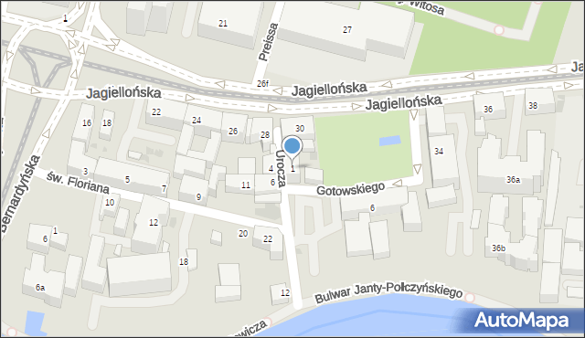 Bydgoszcz, Gotowskiego Krzysztofa, 1, mapa Bydgoszczy