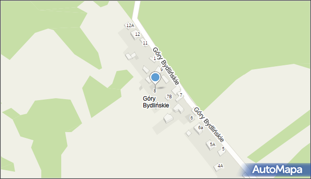 Bydlin, Góry Bydlińskie, 8a, mapa Bydlin