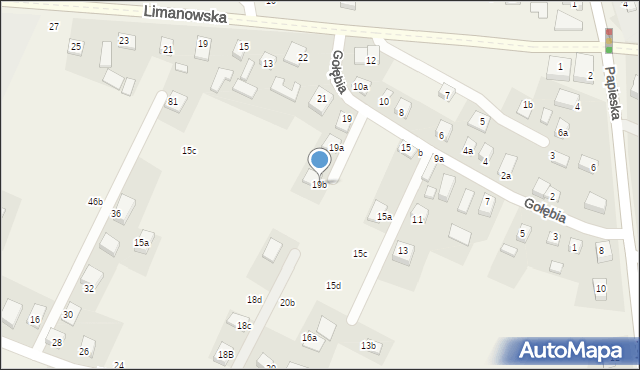 Chełmiec, Gołębia, 19b, mapa Chełmiec