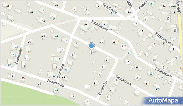 Chocianów, Górnicza, 1, mapa Chocianów