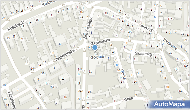 Chodzież, Gołębia, 1, mapa Chodzież