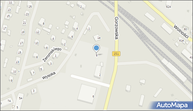 Choszczno, Gorzowska, 4, mapa Choszczno