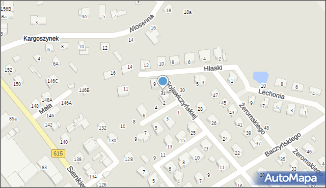 Ciechanów, Gojawiczyńskiej Poli, 31, mapa Ciechanów