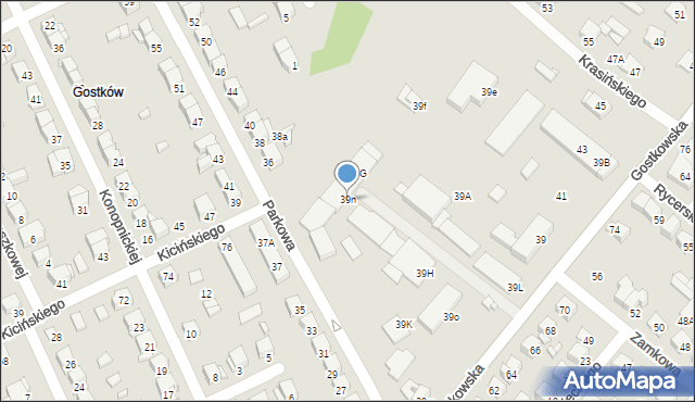 Ciechanów, Gostkowska, 39n, mapa Ciechanów