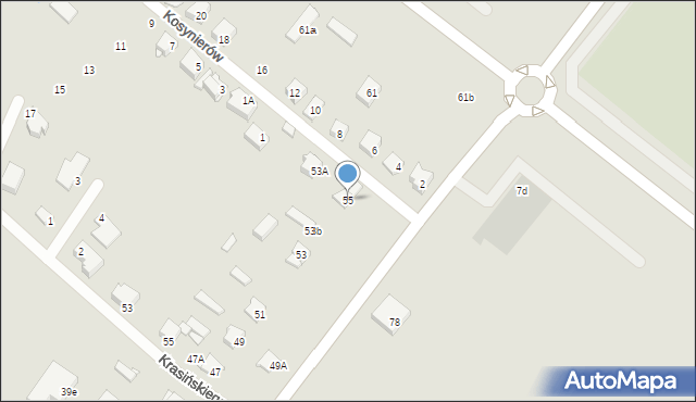 Ciechanów, Gostkowska, 55, mapa Ciechanów