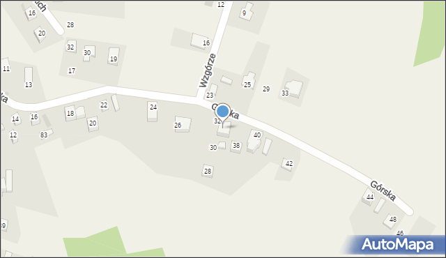 Cięcina, Górska, 34, mapa Cięcina