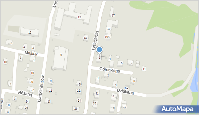 Ciężkowice, Góreckiego Władysława, 1, mapa Ciężkowice