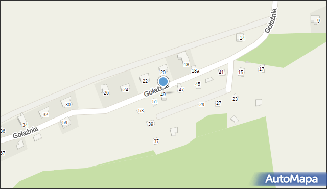 Cisownica, Gołaźnia, 49, mapa Cisownica