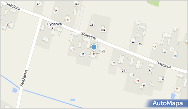 Cyganka, Gościnna, 31, mapa Cyganka