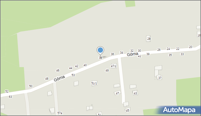 Czchów, Górna, 38, mapa Czchów