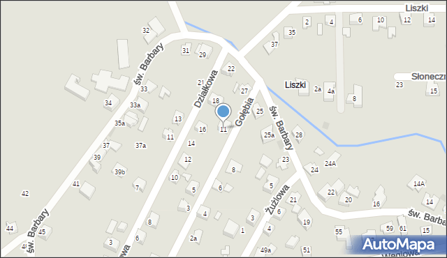 Czechowice-Dziedzice, Gołębia, 11, mapa Czechowic-Dziedzic