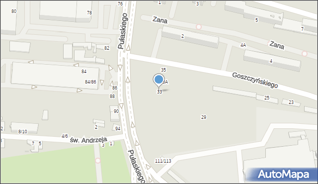 Częstochowa, Goszczyńskiego Seweryna, 33, mapa Częstochowy