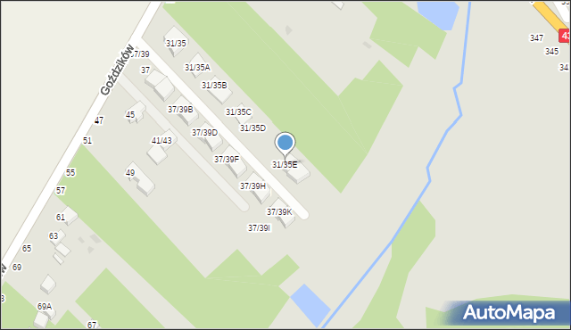 Częstochowa, Goździków, 31/35E, mapa Częstochowy