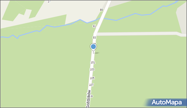 Częstochowa, Goździków, 99, mapa Częstochowy