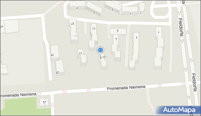 Częstochowa, Gombrowicza Witolda, 9, mapa Częstochowy