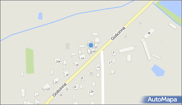 Częstochowa, Gościnna, 12, mapa Częstochowy