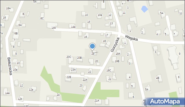 Czyżowice, Gorzycka, 19, mapa Czyżowice