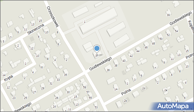 Dąbrowa Białostocka, Godlewskiego E. J., gen., 37, mapa Dąbrowa Białostocka