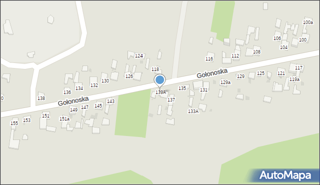 Dąbrowa Górnicza, Gołonoska, 139A, mapa Dąbrowa Górnicza