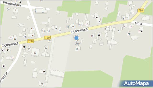 Dąbrowa Górnicza, Gołonoska, 19, mapa Dąbrowa Górnicza