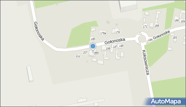 Dąbrowa Górnicza, Gołonoska, 205, mapa Dąbrowa Górnicza