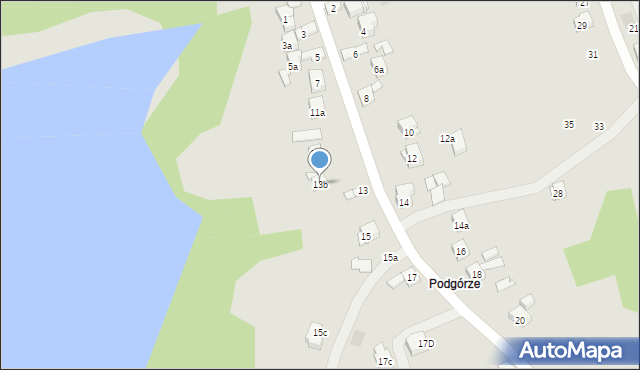 Dobczyce, Górska, 13b, mapa Dobczyce