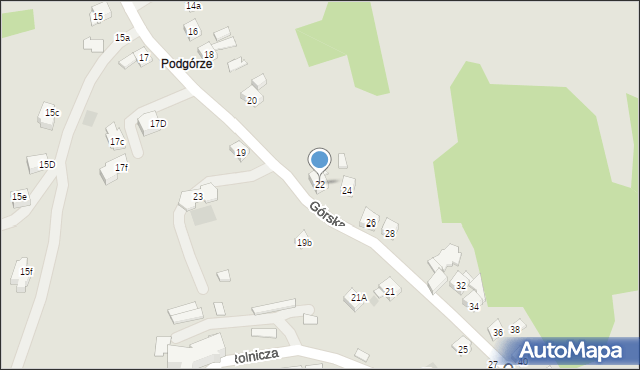 Dobczyce, Górska, 22, mapa Dobczyce