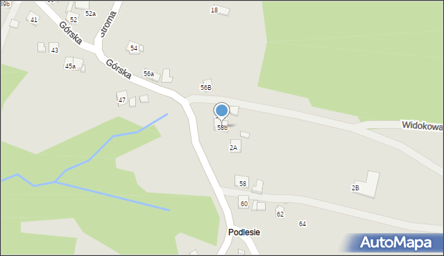 Dobczyce, Górska, 58b, mapa Dobczyce