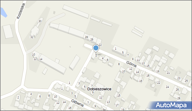 Dobieszowice, Górna, 2, mapa Dobieszowice