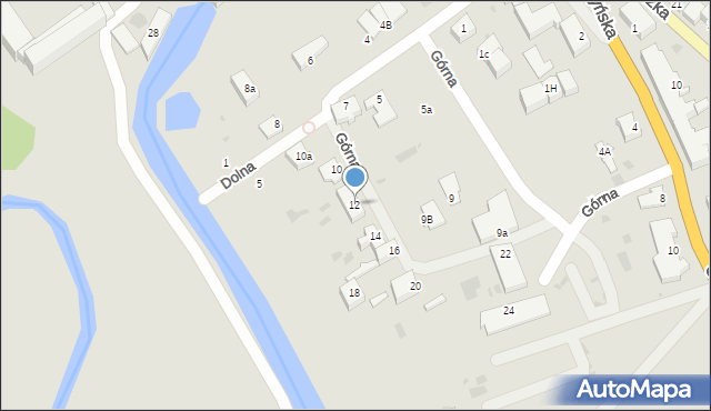 Dobre Miasto, Górna, 12, mapa Dobre Miasto