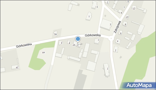 Dobrzyjałowo, Górkowska, 2, mapa Dobrzyjałowo