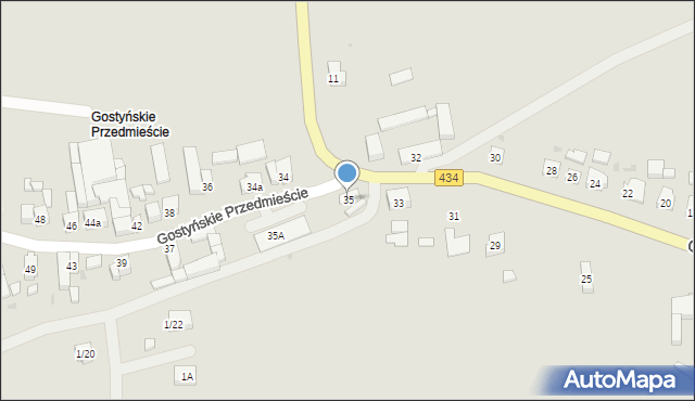 Dolsk, Gostyńskie Przedmieście, 35, mapa Dolsk