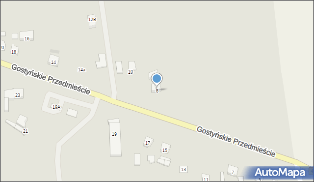 Dolsk, Gostyńskie Przedmieście, 8, mapa Dolsk