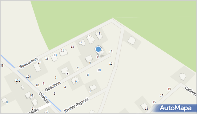 Dopiewiec, Gościnna, 11, mapa Dopiewiec