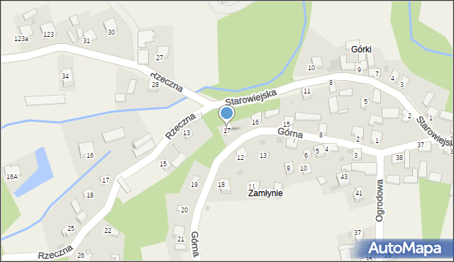 Dwikozy, Górna, 17, mapa Dwikozy