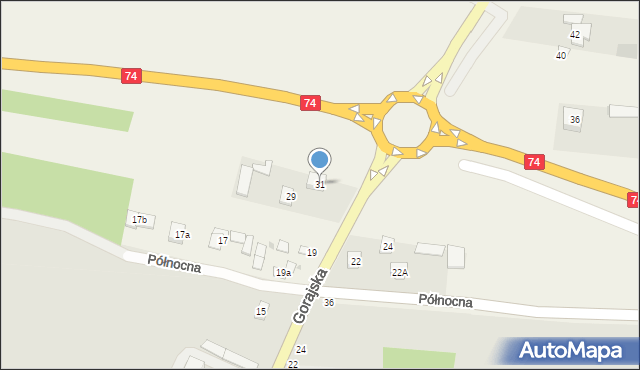 Frampol, Gorajska, 31, mapa Frampol