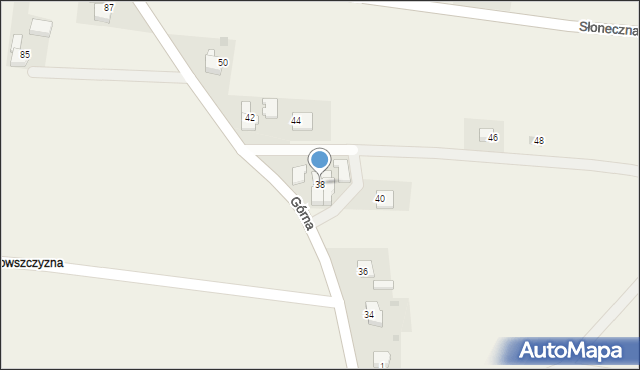 Frydrychowice, Górna, 38, mapa Frydrychowice