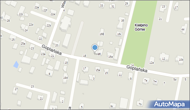 Gdańsk, Goplańska, 16F, mapa Gdańska