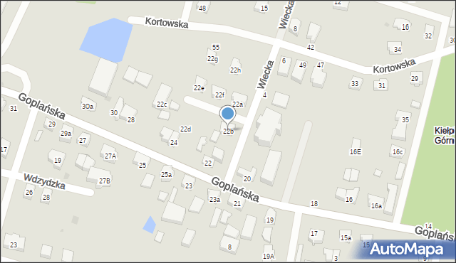 Gdańsk, Goplańska, 22b, mapa Gdańska